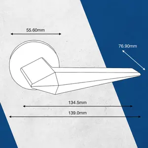 UAP ORO & ORO - Matrix Lever - Round Rose Italian Satin Chrome Door Handle for Internal Doors - Easy Installation