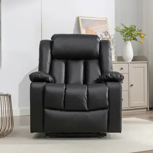 Sheridan Dual Motor Electric Riser Recliner with Massage and Heat - Black