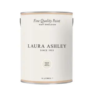 Laura Ashley Dove Grey White Matt Emulsion paint, 5L