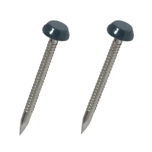 1000 x Anthracite Grey UPVC 40mm Poly Top Pins Plastic Headed Fascia Fixings