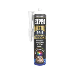 Hippo Prestige 4 in 1 Silicone Sealant - Matt Black