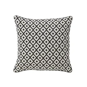 Misore Black & white Patterned Indoor Cushion (L)40cm x (W)40cm