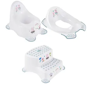 Keeeper Peppa Pig Baby Potty, Toilet Seat & Double Step Stool Set