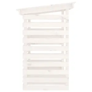 Berkfield Firewood Rack White 108x73x108 cm Solid Wood Pine