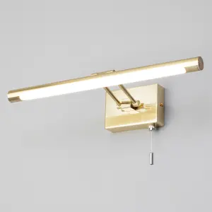 Litecraft Picture Light Brass IP44 Rated Wall Light