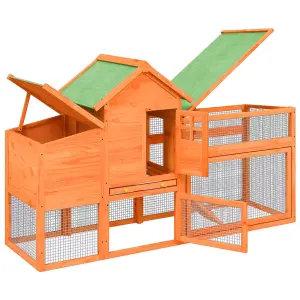 Chicken Coop Brown 186.5x58.5x113 cm Solid Wood Pine