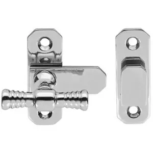 Window T Handle Fastener 57 x 19mm Polished Chrome Cabinet Door Lock