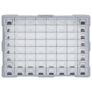 Berkfield Multi-drawer Organiser with 64 Drawers 52x16x37.5 cm