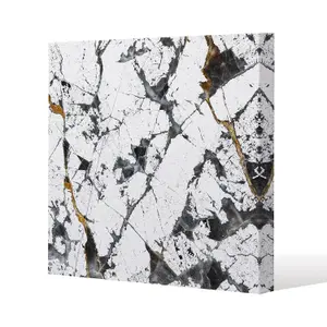 Black & Gold Marble (Canvas Print) / 61 x 61 x 4cm