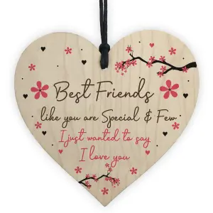 Best Friends Gift Wood Heart Friendship Gift Birthday Gift For Her Women Gift