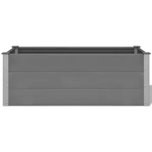 Berkfield Garden Raised Bed WPC 150x50x54 cm Grey