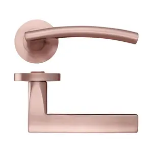 Amalfi Latch Door Handle (Set of 2) Tuscan Rose Gold