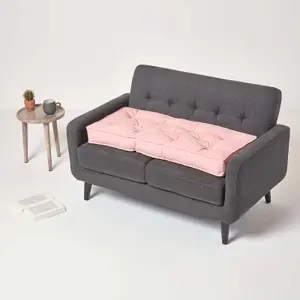 Homescapes Pink Cotton 2 Seater Booster Cushion