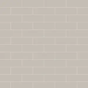 Glina Grey Gloss Ceramic Indoor Wall Tile, Pack of 34, (L)297mm (W)97mm