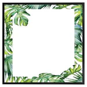 Botanical leaves border (Picutre Frame) / 30x30" / Grey