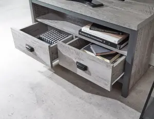 GFW Boston Corner TV Unit Grey