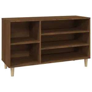 Berkfield Shoe Cabinet Brown Oak 102x36x60 cm Engineered Wood