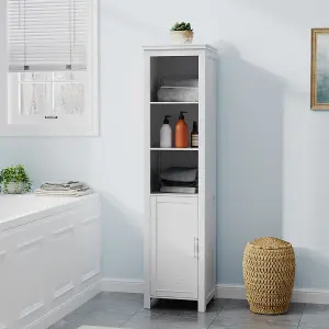 Storage Bathroom Tall Cabinet with Blind Door 161.5cm H x 40cm W x 30cm D