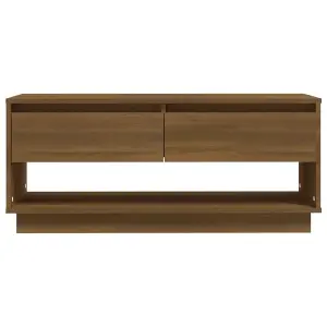 Berkfield TV Cabinet Brown Oak 102x41x44 cm Engineered Wood