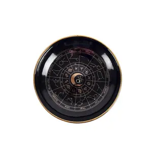 Something Different Astrology Wheel Incense Holder Black/Gold (One Size)