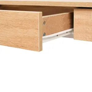 Berkfield Writing Desk 110x55x75 cm Oak and White