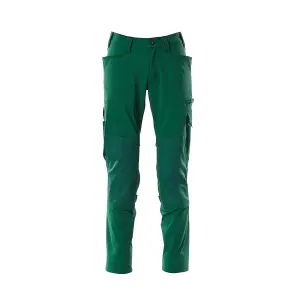 Mascot Accelerate Stretch Trousers with Kneepad Pockets - Green   (32.5) (Leg Length - Long)