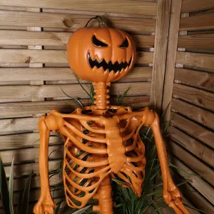 5ft (150cm)  Posable Halloween Pumpkin Skeleton Decoration