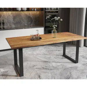 Rectangular Dining Table Mango Natural  / 76 H x 200 L x 100 W cm