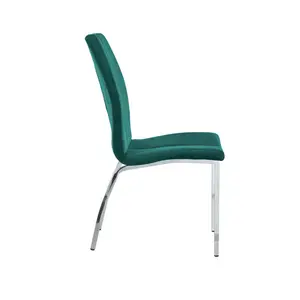 Knudsen Velvet Upholstered Side Chair (Set of 2) Green