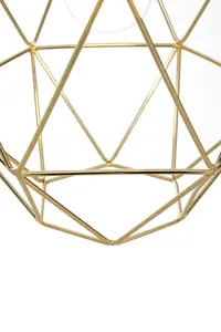 Interiors by Premier Wyra Champagne Gold Pendant Light