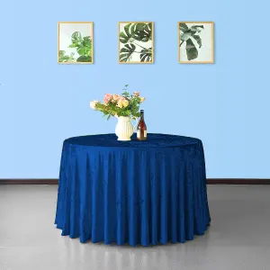 Diamond Velvet Round Tablecloth, Royal Blue , 108 Inch