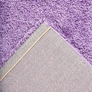 Lavender Purple Thick Shaggy Rug - California