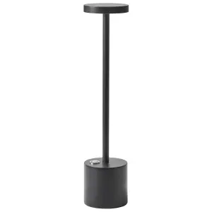 Wireless Metal Table Lamp Black LIZANDRO