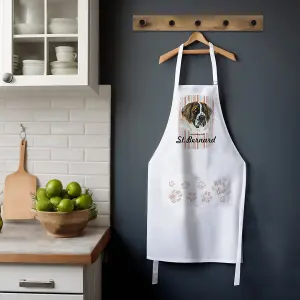 Purely Home S.t Bernard Apron - Novelty Kitchen Gift for Dog Lovers