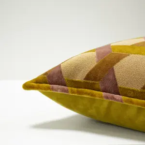 Paoletti Delano Geometric Jacquard Polyester Filled Cushion