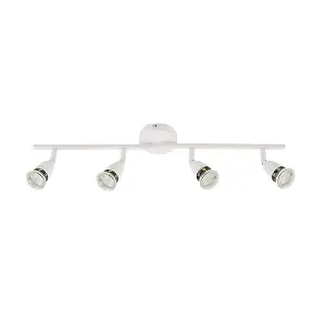 Luminosa Amalfi Adjustable 4 Light Spotlight Gloss White, GU10