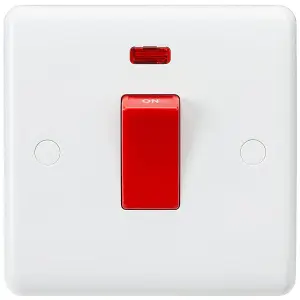 MLA Knightsbridge Curved Edge 45A DP Switch With Neon (Small) - CU8331N