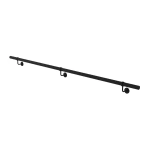 Matt Black Stair Handrail Kit 2.4m X 40mm