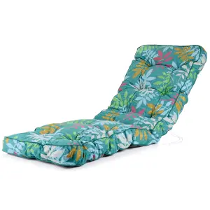 Alfresia Garden Relaxer Chair, Green Frame, Alexandra Green Leaf Classic Cushion