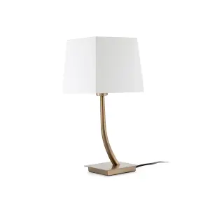 Luminosa Square Table Lamp White Shade