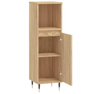 Berkfield Bathroom Cabinet Sonoma Oak 30x30x100 cm Engineered Wood