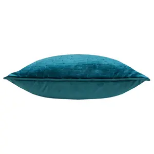 Bloomsbury Geometric Square Throw Cushion Teal