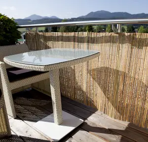 Bamboo Screening Roll Natural Fence Panel Outdoor Garden 1m x 4m