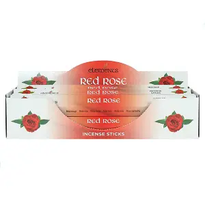 Set of 6 Packets of Elements Red Rose Incense Sticks