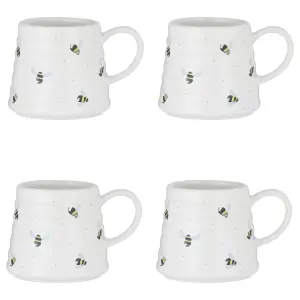 Set of 4 Sweet Bee Hug Mug 450ml