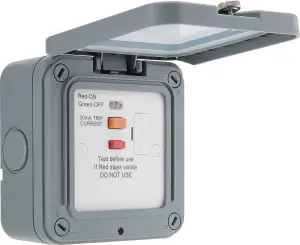 BG 13A Grey Outdoor Weatherproof fused connection unit with RCD