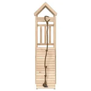 Berkfield Playhouse with Climbing Wall Solid Wood Pine