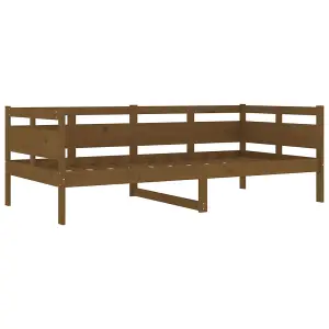 Berkfield Day Bed Honey Brown Solid Wood Pine 90x190 cm