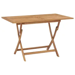 Berkfield Folding Garden Table 120x70x75 cm Solid Teak Wood