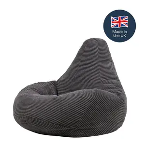 icon™ Large Bean Bag Chair Adult - Dalton, Dark Grey